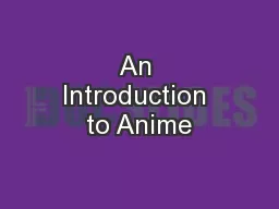 An Introduction to Anime