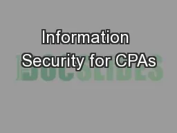 Information Security for CPAs