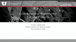 Crisis Response Planning for