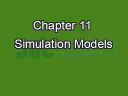 Chapter 11 Simulation Models