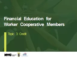 Financial Education for Worker Cooperative Members