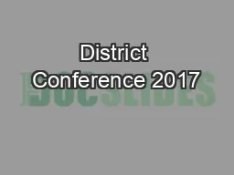District Conference 2017