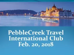 PebbleCreek Travel International Club