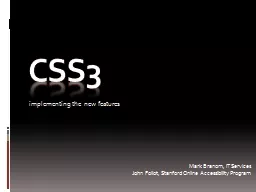 CSS3 implementing the new features