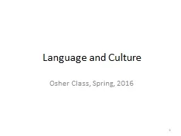 Language and Culture Osher