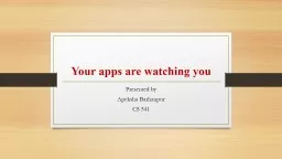 Your apps are watching you
