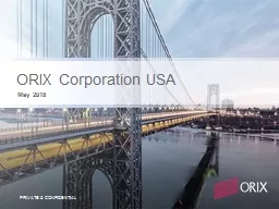 ORIX  Corporation USA May 2018