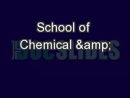 School of Chemical &