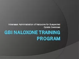GBI Naloxone Training Program