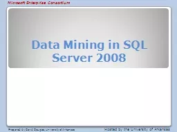 Data Mining in SQL Server 2008