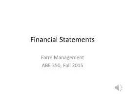 Financial Statements Nebraska Farm and Ranch Financial Literacy