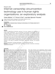 UNCORRECTED PROOF Research article Internet censorship