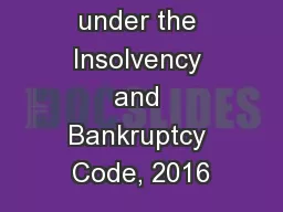 Role of NCLT under the Insolvency and Bankruptcy Code, 2016