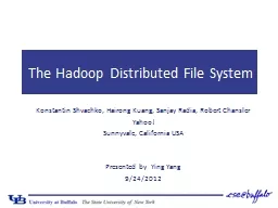 The  Hadoop  Distributed File System