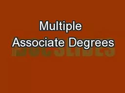 Multiple Associate Degrees
