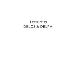 DELPHI Delphi ca. 1400 BCE