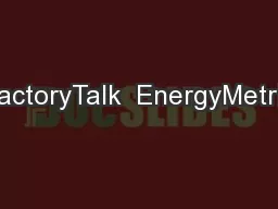 FactoryTalk  EnergyMetrix