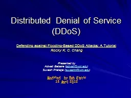 Distributed Denial of Service