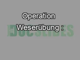 Operation Weserübung :