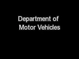 Department of Motor Vehicles