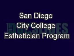 San Diego City College Esthetician Program