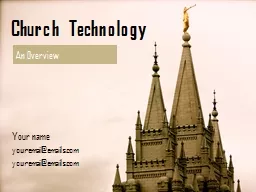 Church Technology An Overview