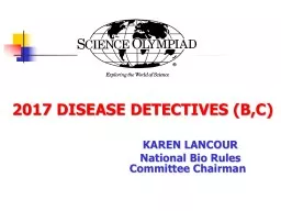 2017 DISEASE DETECTIVES (B,C)