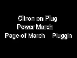Citron on Plug Power March    Page of March    Pluggin
