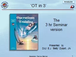 ‘OT in 3’ The  3 hr Seminar version