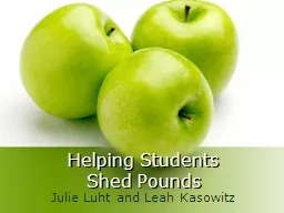 Helping Students  Shed Pounds