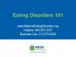 Eating Disorders 101 www.NationalEatingDisorders.org