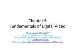 Chapter 6 Fundamentals of Digital Video