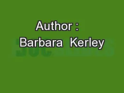 Author :   Barbara  Kerley