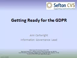 Getting Ready for the GDPR