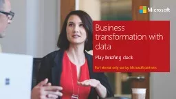 Business transformation with data