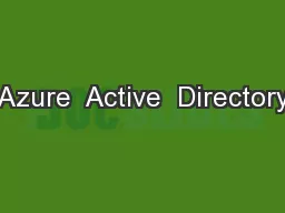 Azure  Active  Directory