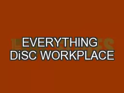 EVERYTHING DiSC WORKPLACE