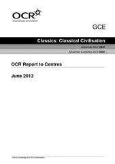 Oxford Cambridge and RSA Examinations GCE Classics Cla
