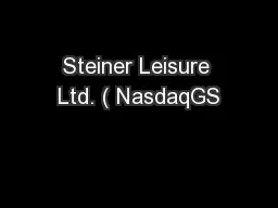 Steiner Leisure Ltd. ( NasdaqGS