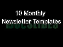 10 Monthly Newsletter Templates