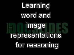 Image2Vec: Learning word and image representations for reasoning