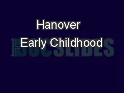 Hanover  Early Childhood