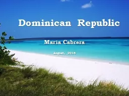Dominican Republic Maria Cabrera
