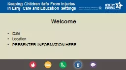 Keeping Children Safe From Injuries in  Early Care and Education Settings