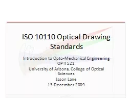 ISO 10110 Optical Drawing Standards