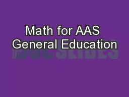 Math for AAS General Education