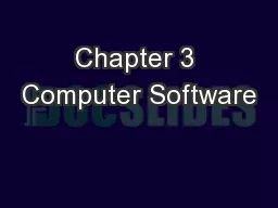 Chapter 3 Computer Software