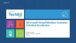 Microsoft Virtual Machine Converter Solution Accelerator