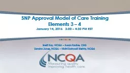 SNP Approval Model of Care Training