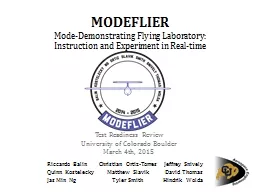 MODEFLIER Mode-Demonstrating Flying Laboratory: